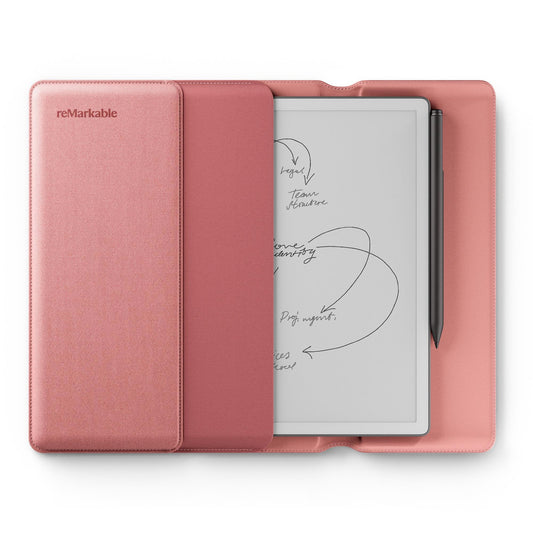reMarkable Paper Pure with Marker Plus and Sleeve Folio Polymerweave (Desert Pink)