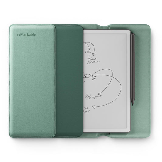 reMarkable Paper Pure with Marker Plus and Sleeve Folio Polymerweave (Mist Green)