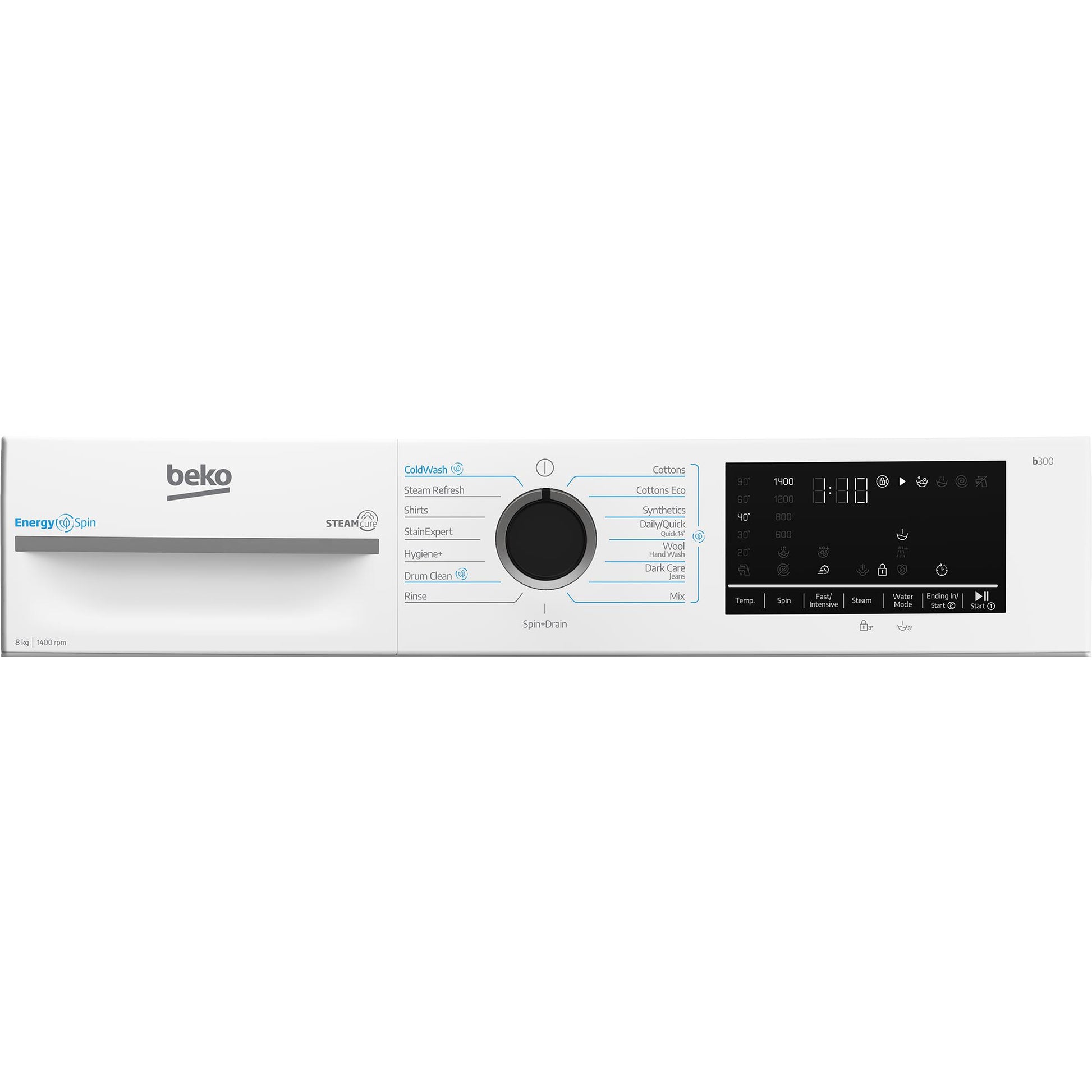 Beko BFLB8010W 8kg Front Load Washer with Steam