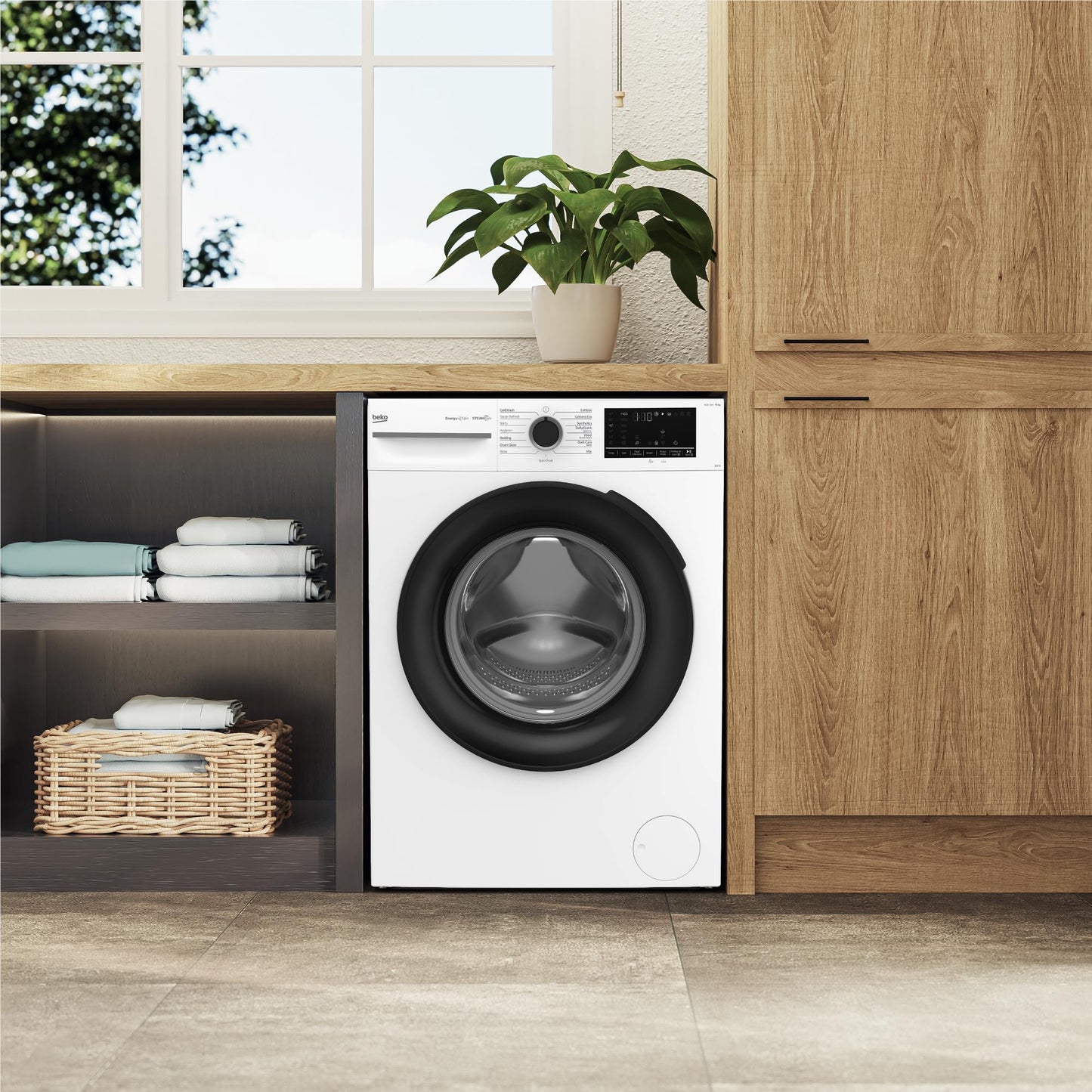 Beko BFLB1010W 10kg Front Load Washer with Steam