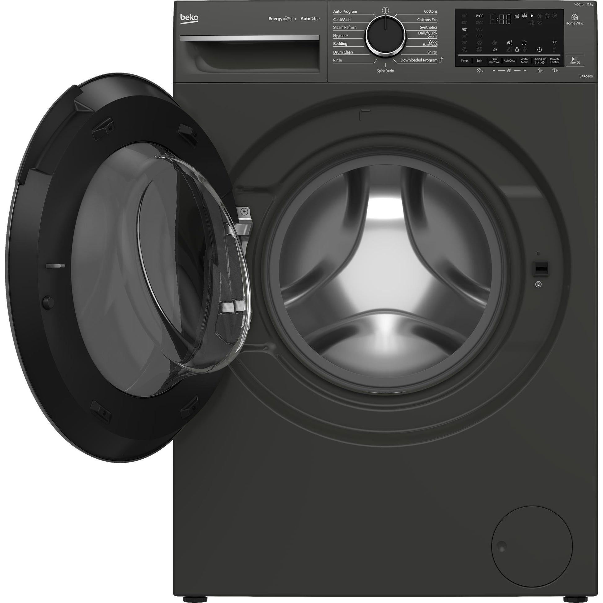 Beko BFLB123ADG 12kg Front Load Washer with AutoDose and Steam