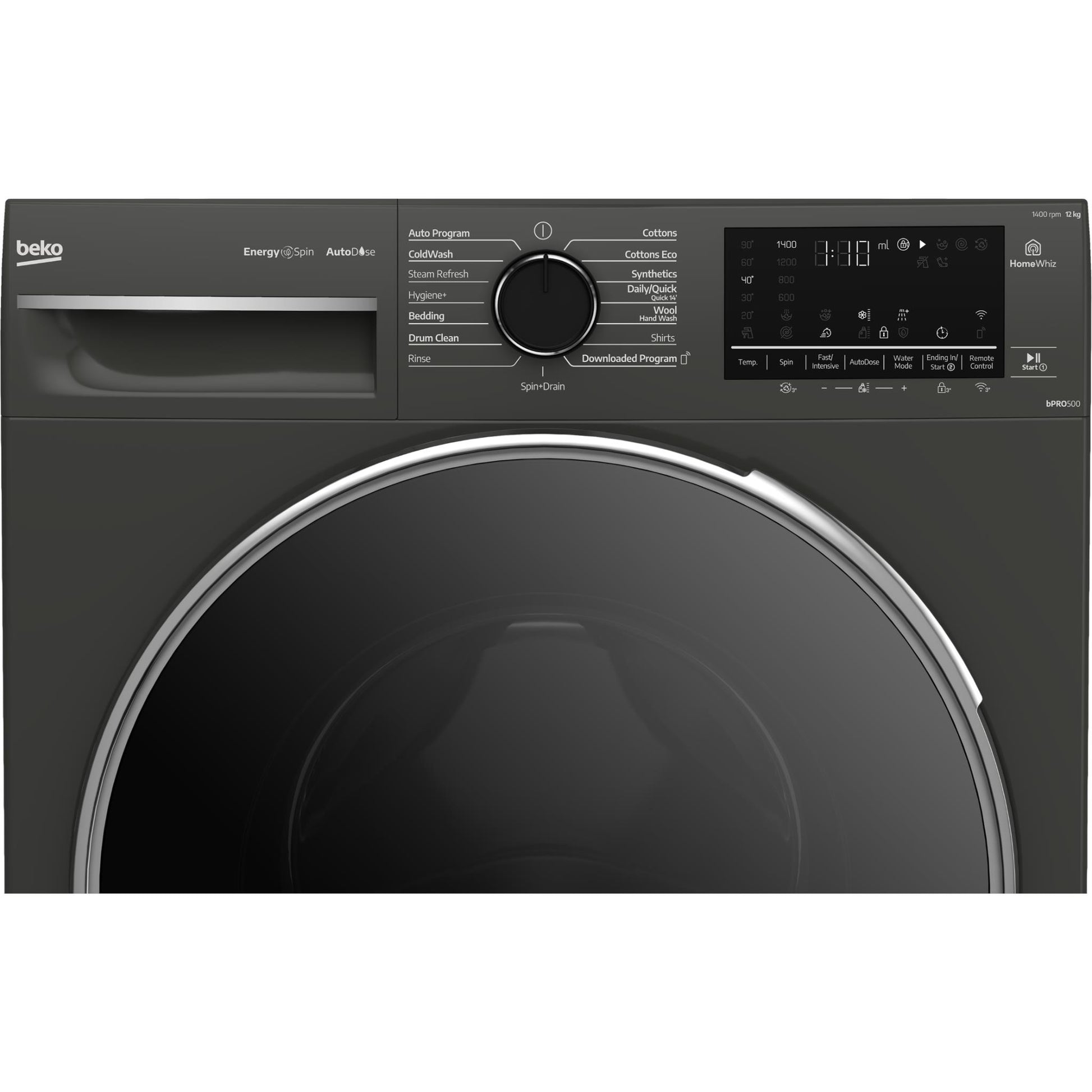 Beko BFLB123ADG 12kg Front Load Washer with AutoDose and Steam