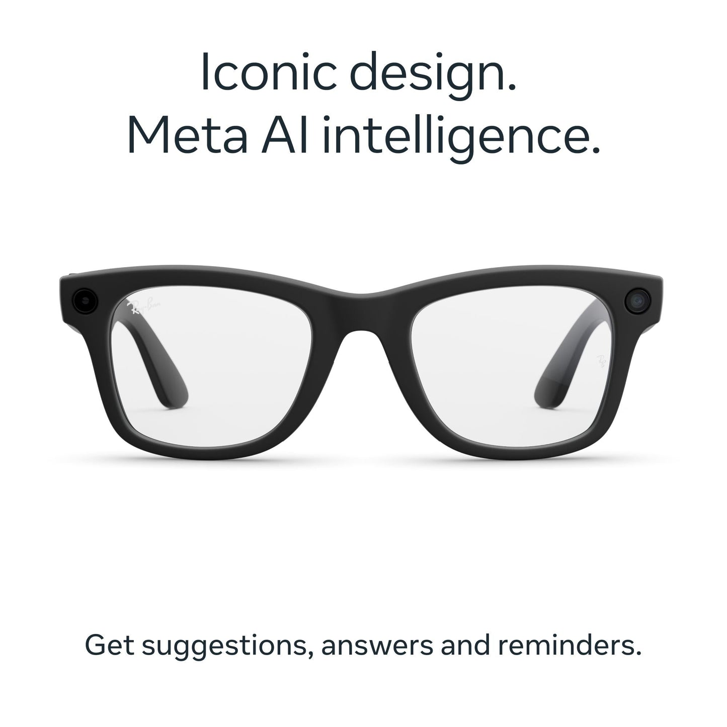 Ray-Ban | Meta Wayfarer Large Gen 2 AI Glasses (Matte Black/Clear)