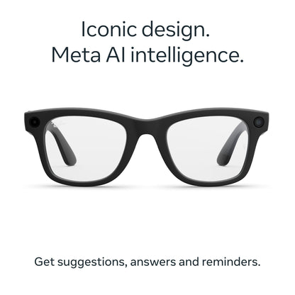 Ray-Ban | Meta Wayfarer Large Gen 2 AI Glasses (Matte Black/Clear)