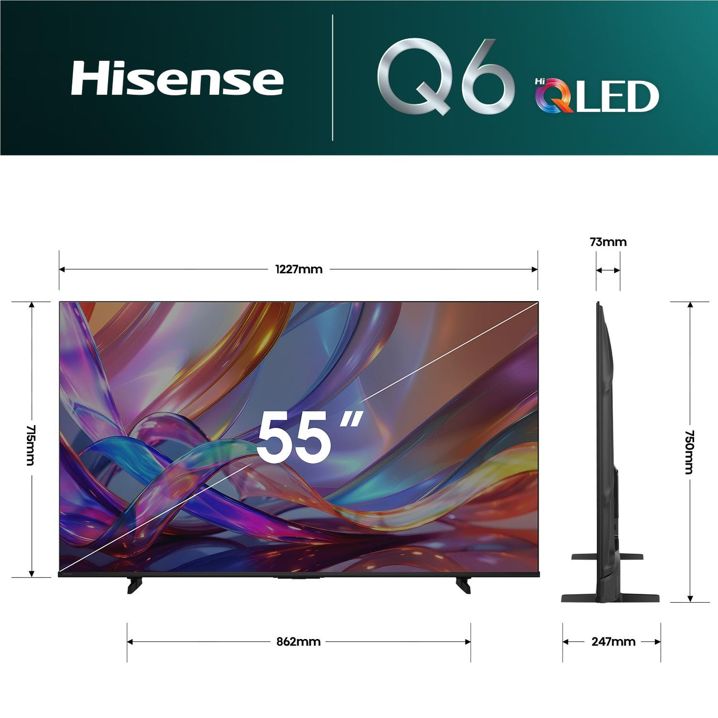 Hisense 55" Q6SAU 4K Hi-QLED Smart TV [2026]