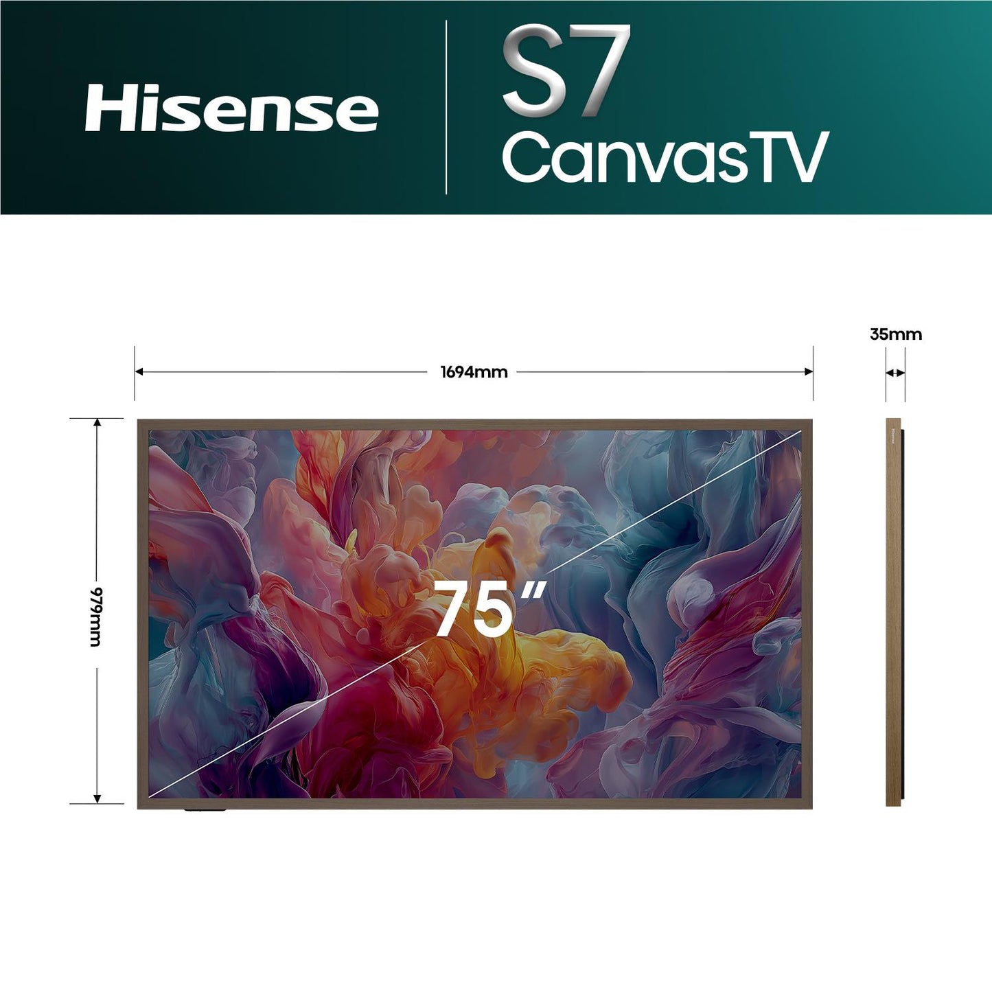 Hisense 75'' S7SAU 4K Hi-QLED CanvasTV [2026]
