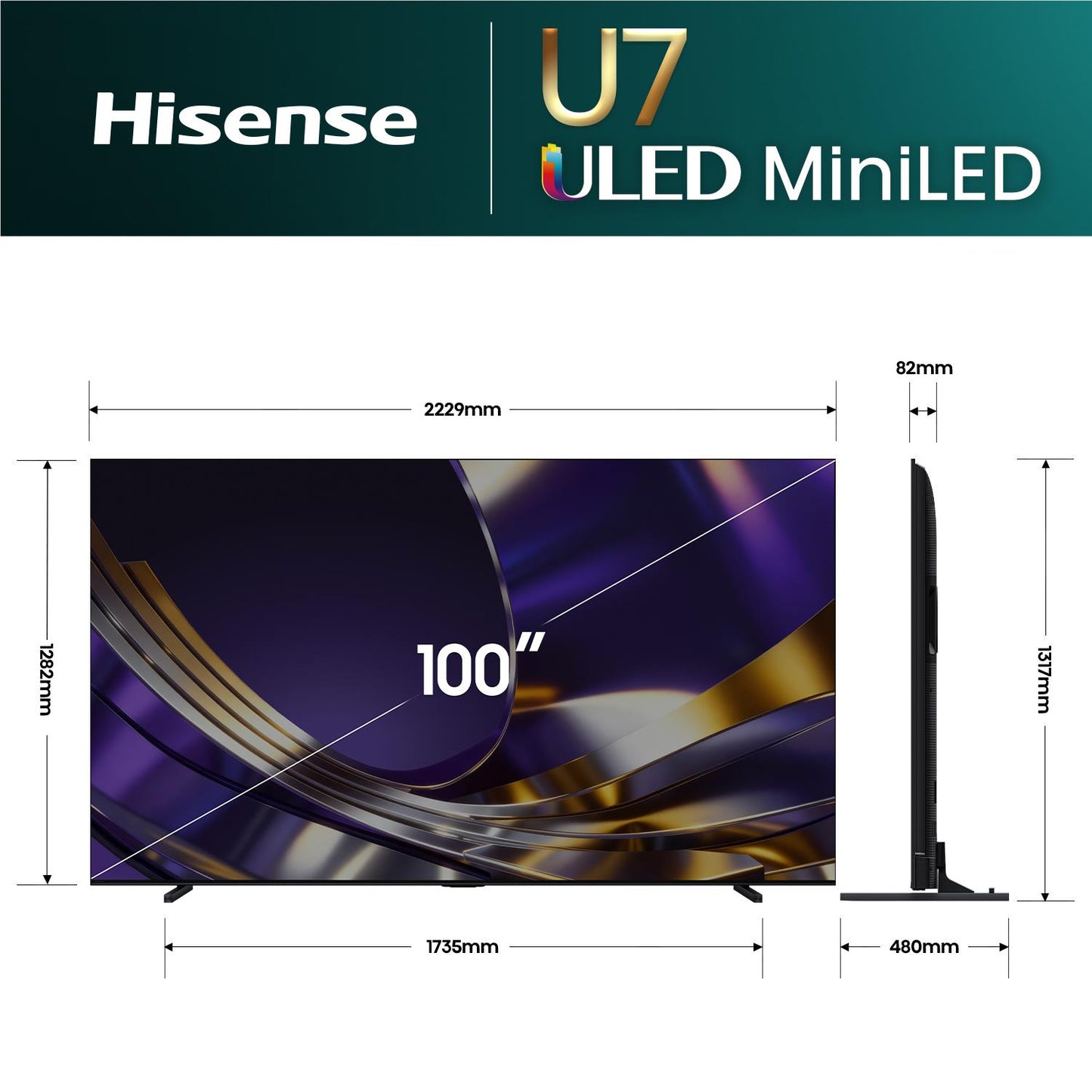 Hisense 100" U7SAU Mini LED Hi-QLED 4K Smart AI TV [2026]