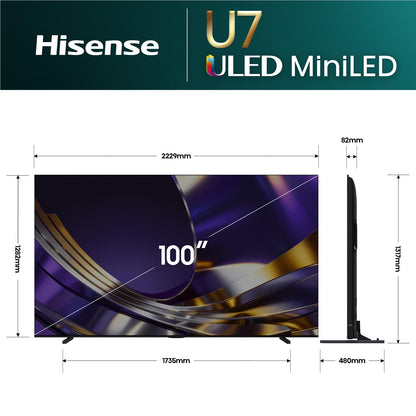 Hisense 100" U7SAU Mini LED Hi-QLED 4K Smart AI TV [2026]