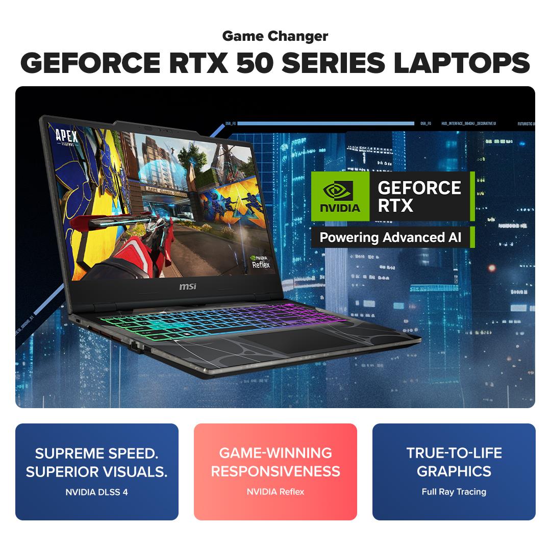 MSI Cyborg 15 15.6" FHD 144Hz Gaming Laptop (Intel Core 7 - 240H) [GeForce RTX 5060]