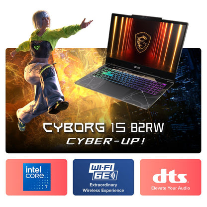 MSI Cyborg 15 15.6" FHD 144Hz Gaming Laptop (Intel Core 7 - 240H) [GeForce RTX 5060]