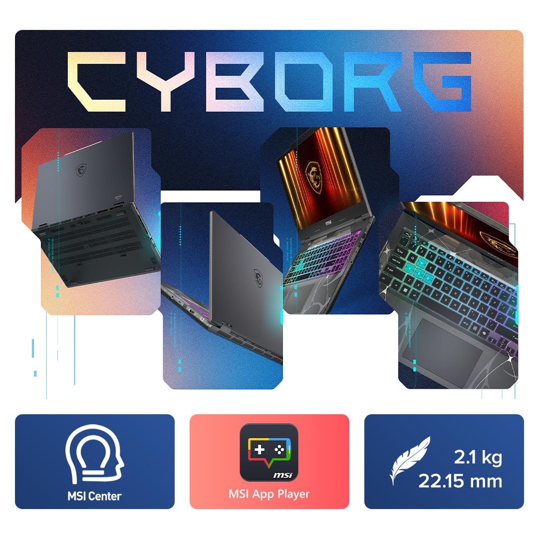 MSI Cyborg 15 15.6" FHD 144Hz Gaming Laptop (Intel Core 7 - 240H) [GeForce RTX 5050]