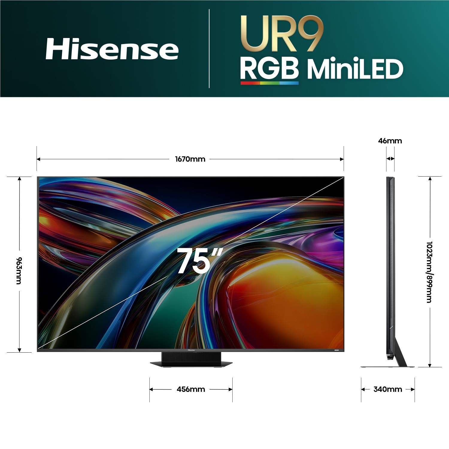 Hisense 75" UR9SAU ULED 4K UHD RGB Mini-LED Smart TV [2026]