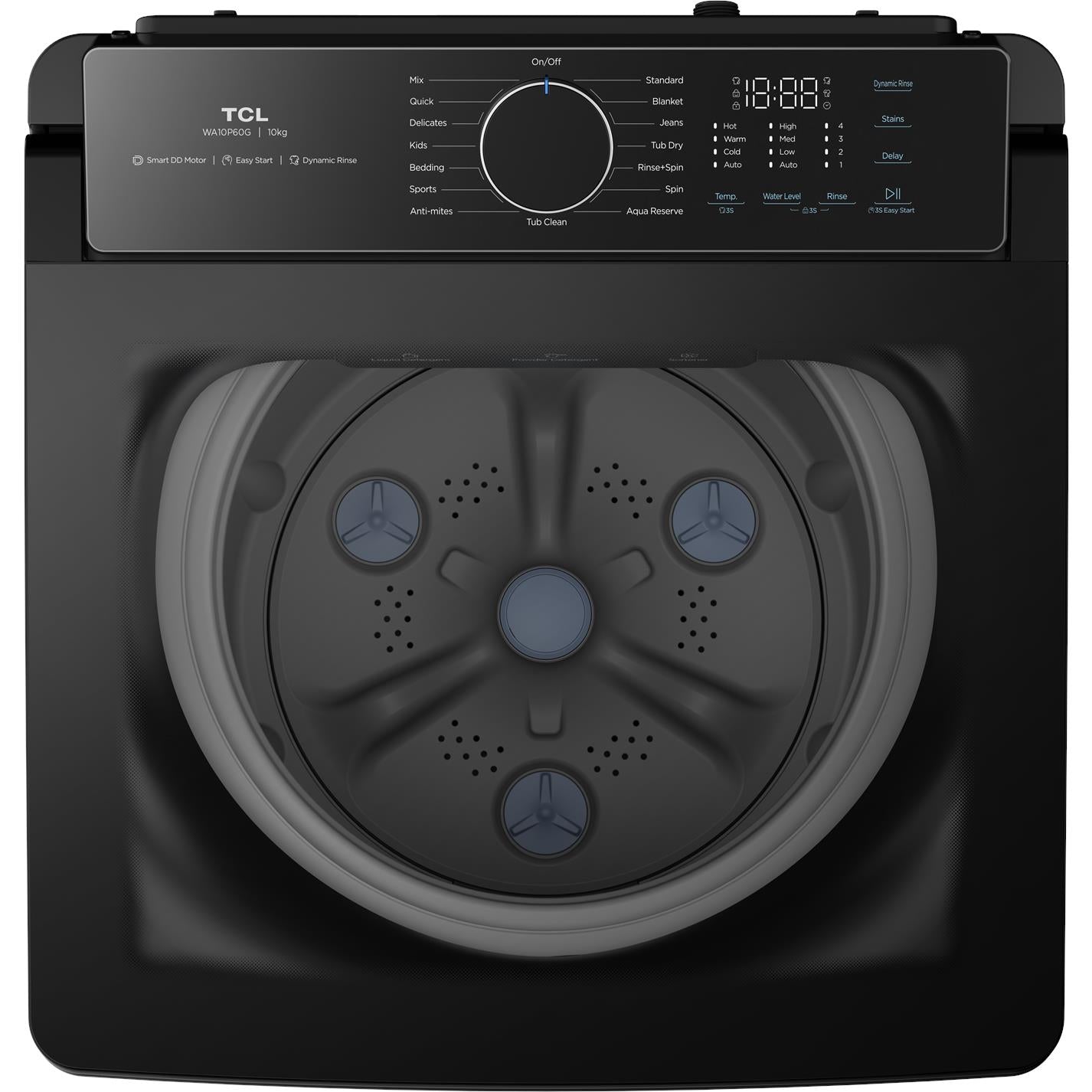 TCL WA10P60G 10kg Top Load Washer (Grey)