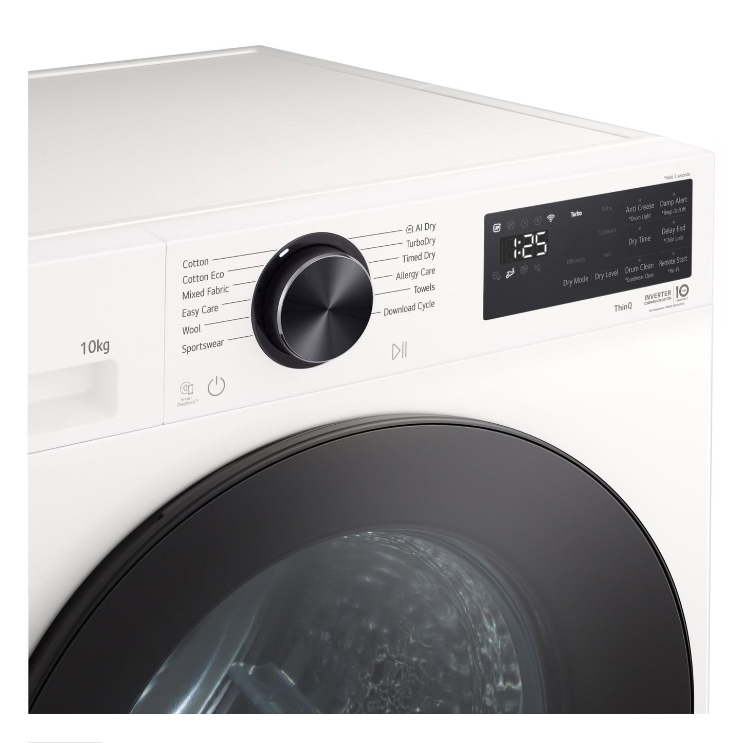 LG DXH3-10W Series 3 10kg AI Heat Pump Dryer