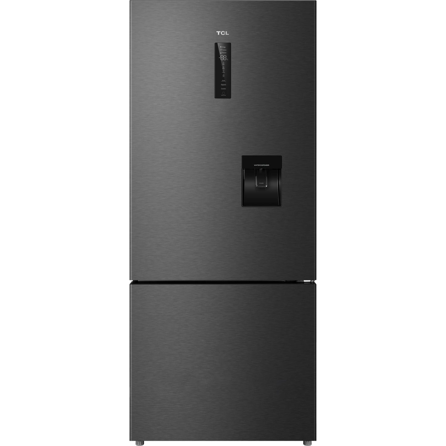 TCL TRF440BHB 412L Bottom Mount Fridge (Black)