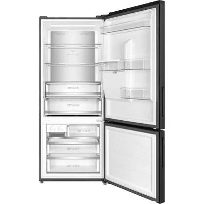 TCL TRF440BHB 412L Bottom Mount Fridge (Black)