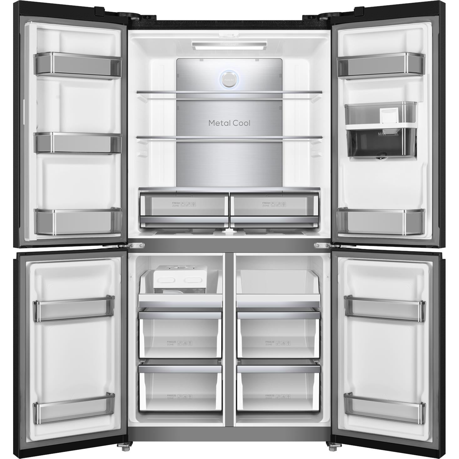 TCL TRF590QHB 590L French Door Fridge (Matte Black)