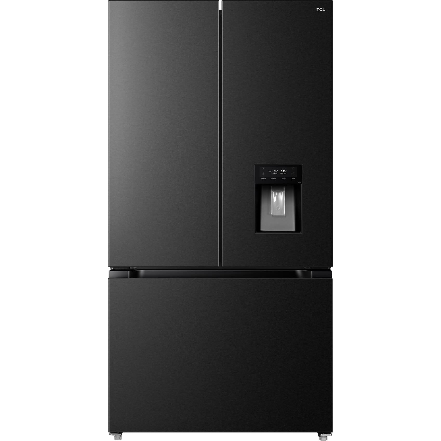 TCL TRF576FHB 575L French Door Fridge (Matte Black)