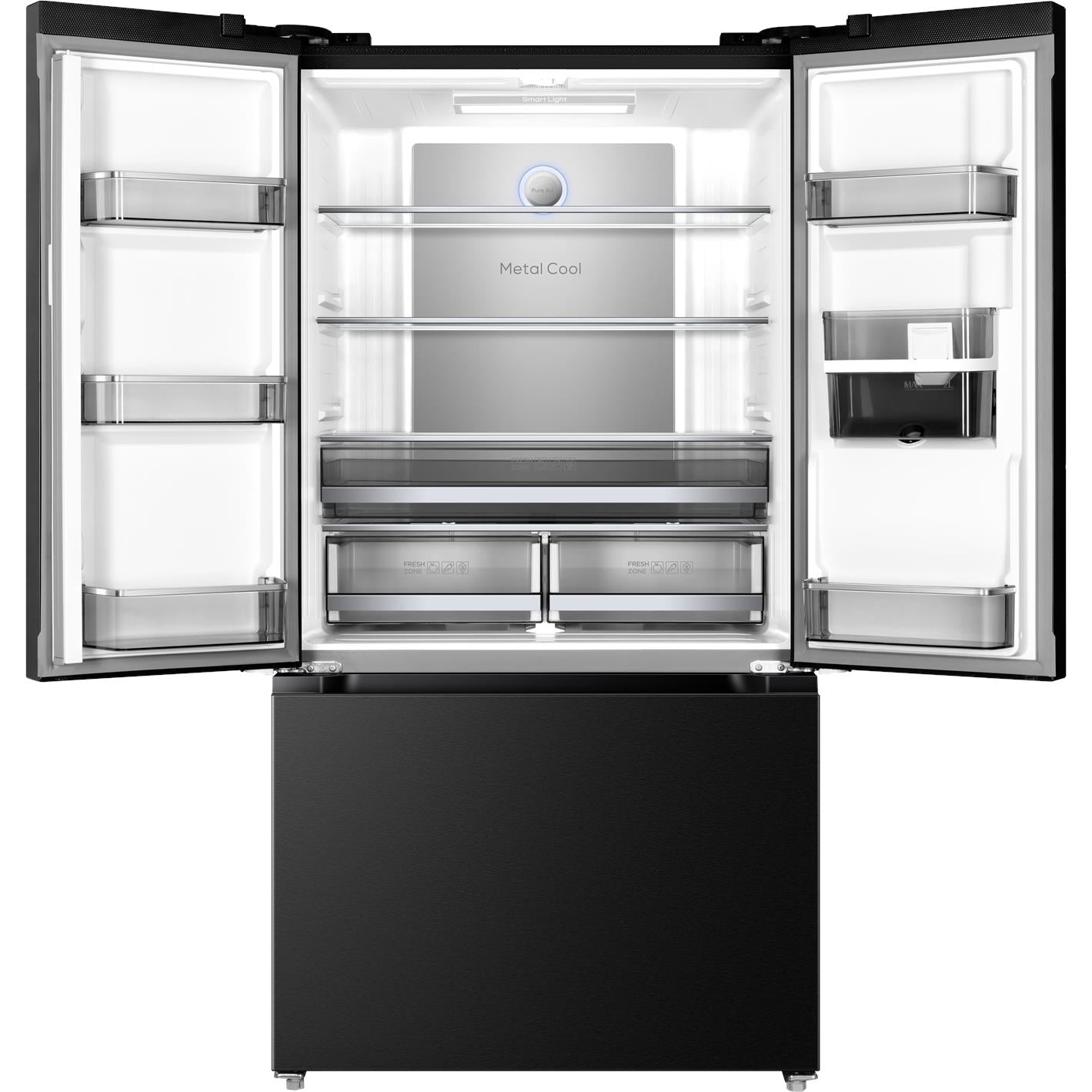 TCL TRF576FHB 575L French Door Fridge (Matte Black)
