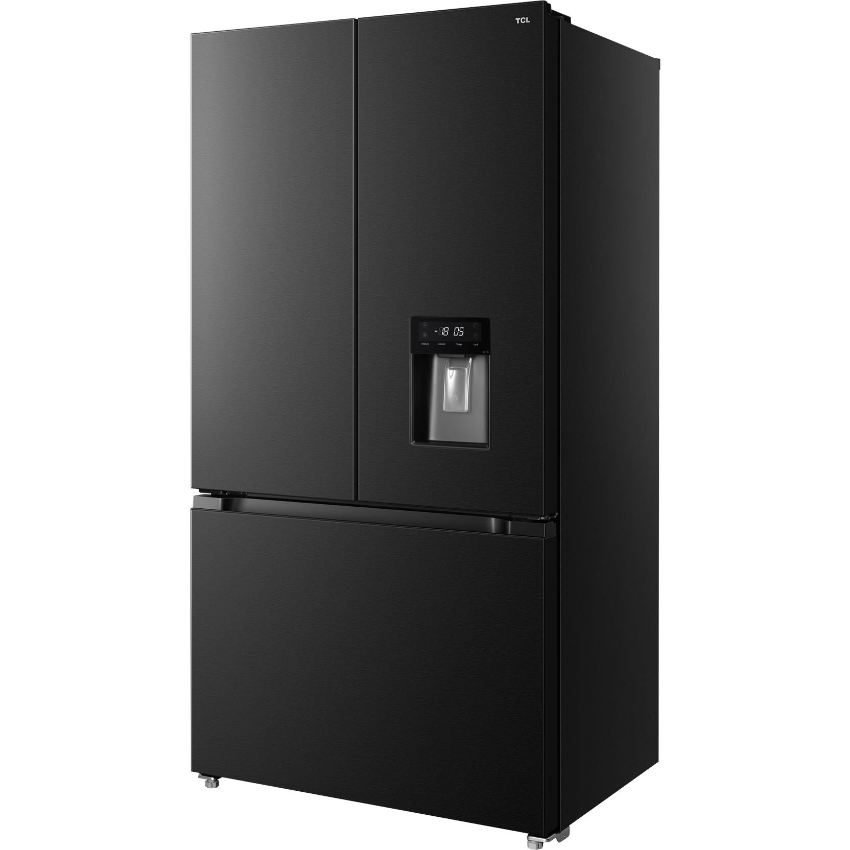 TCL TRF576FHB 575L French Door Fridge (Matte Black)