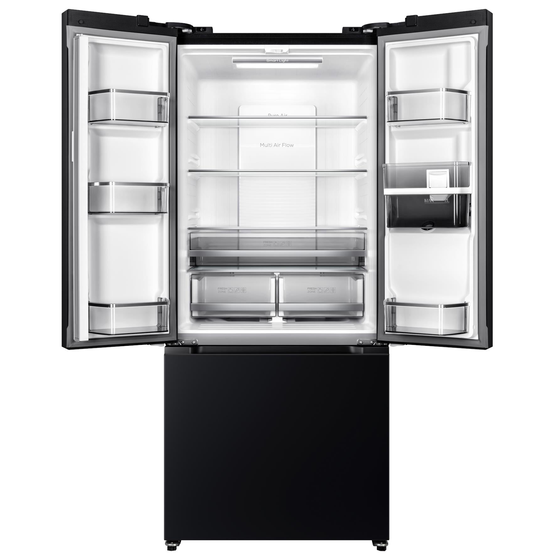 TCL TRF495FHB 496L French Door Fridge (Black)
