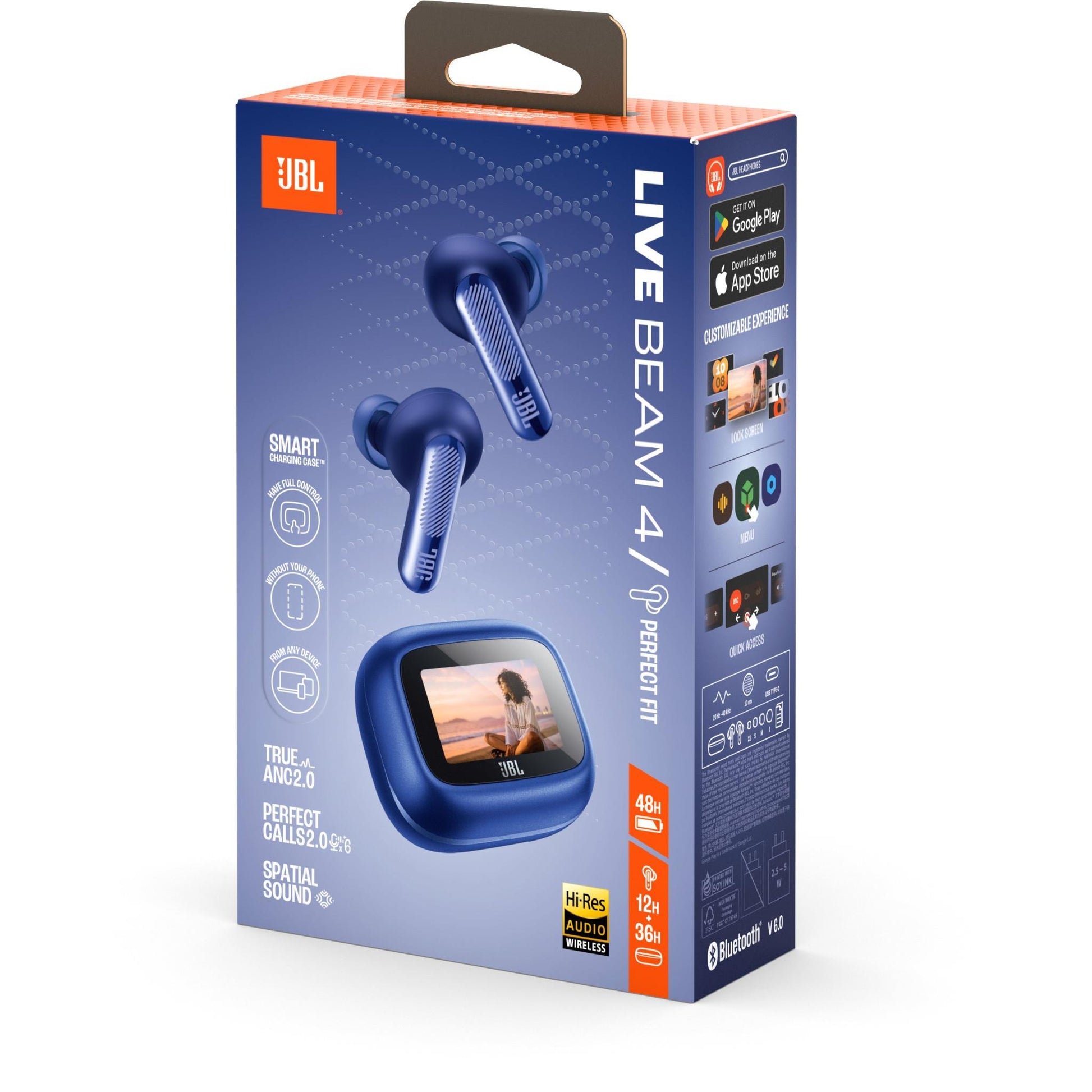 JBL Live Beam 4 TWS Adaptive Noise Cancelling Earbuds (Blue)