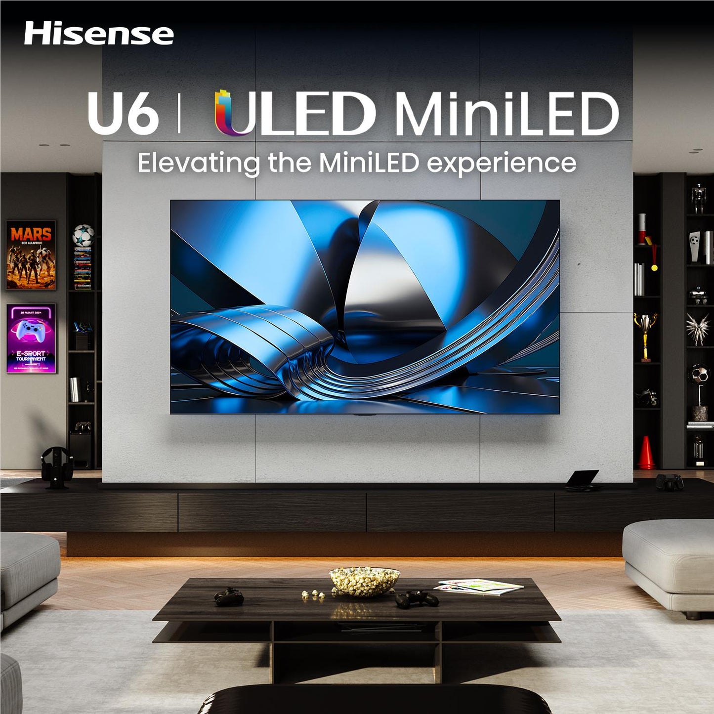 Hisense 55" U6SAU Mini-LED Hi-QLED 4K Smart AI TV [2026]