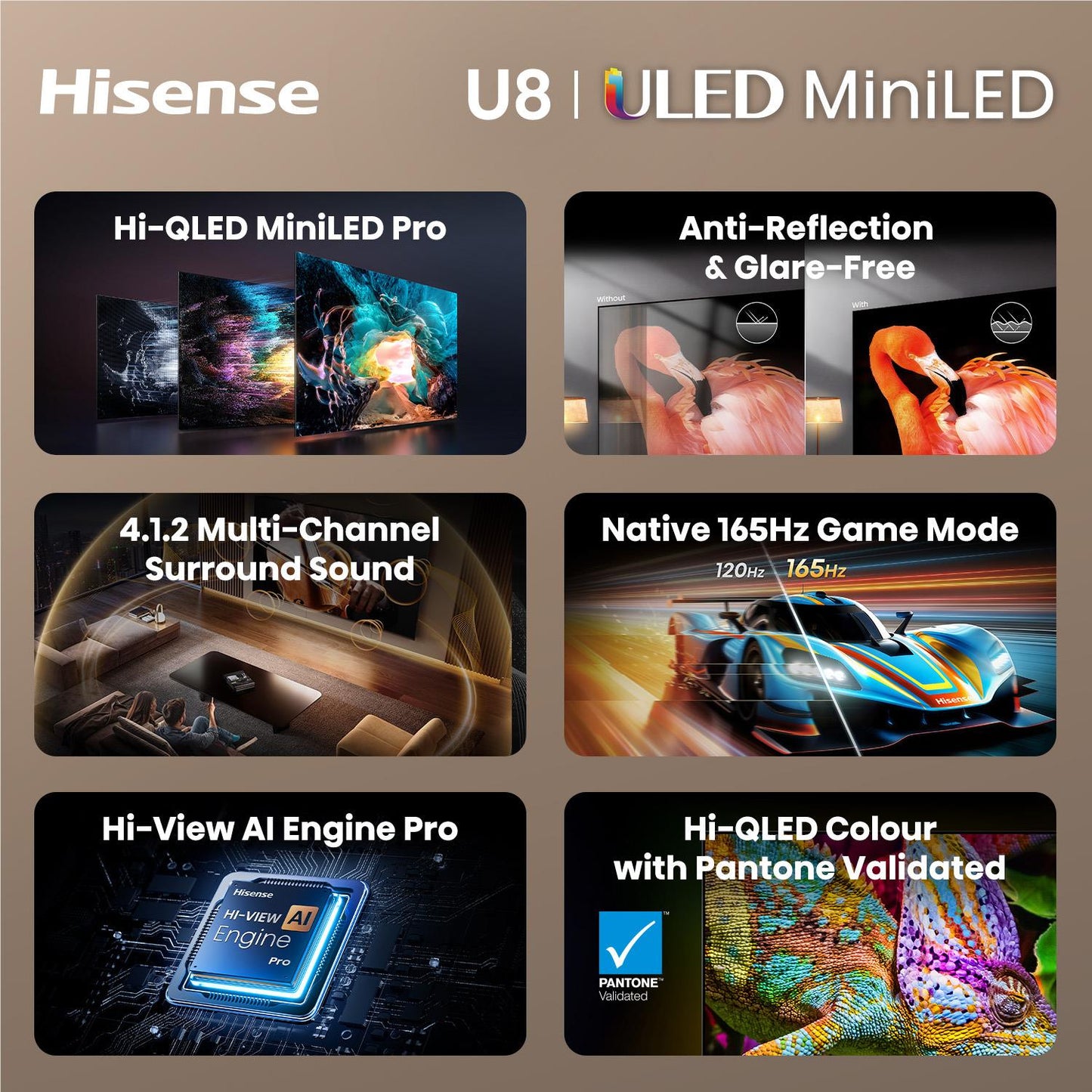 Hisense 75" U85AU 4K ULED Mini-LED Pro Smart TV [2026]