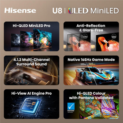Hisense 75" U85AU 4K ULED Mini-LED Pro Smart TV [2026]