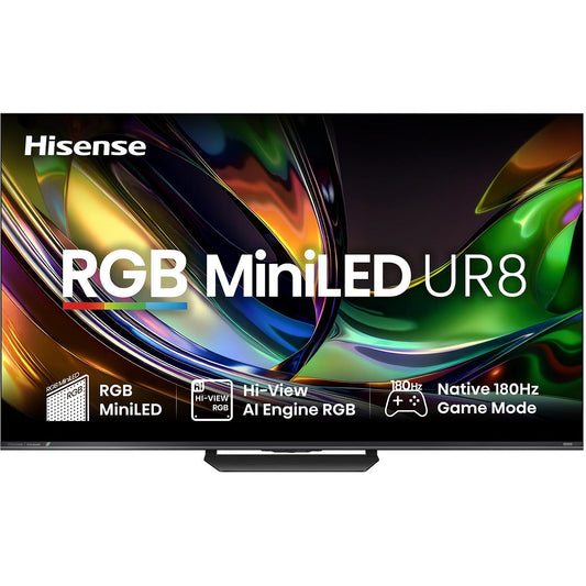 Hisense 55" UR8SAU ULED 4K UHD RGB Mini-LED Smart TV [2026]