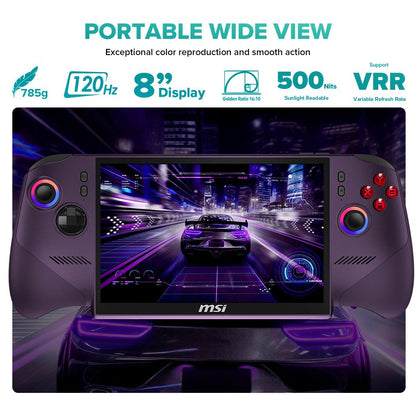 MSI Claw 8 EX AI+ 8" FHD+ Touchscreen 120Hz Gaming Handheld - Intel Arc G3 Extreme (1TB SSD)