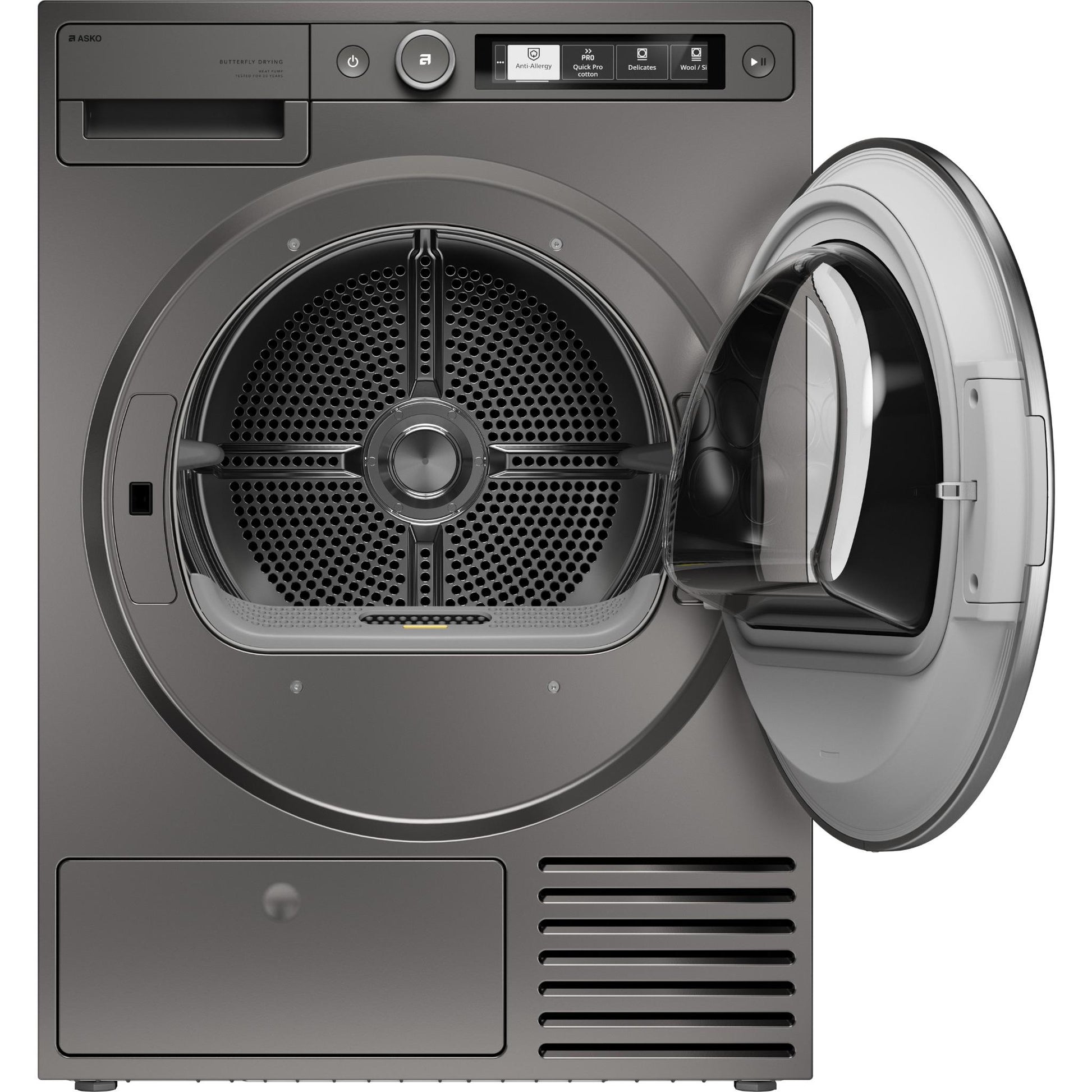 ASKO T509HPT Style 9kg Butterfly Drying Heat Pump Dryer (Titanium)