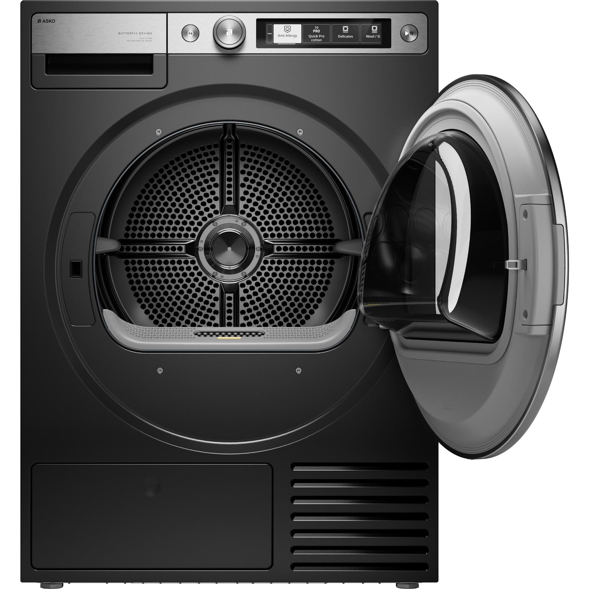 ASKO T709HUG Style+ 9kg Butterfly Drying Heat Pump Dryer (Graphite Black)