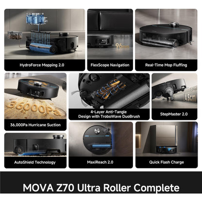 MOVA Z70 Ultra Roller Wet and Dry Robotic Vacuum