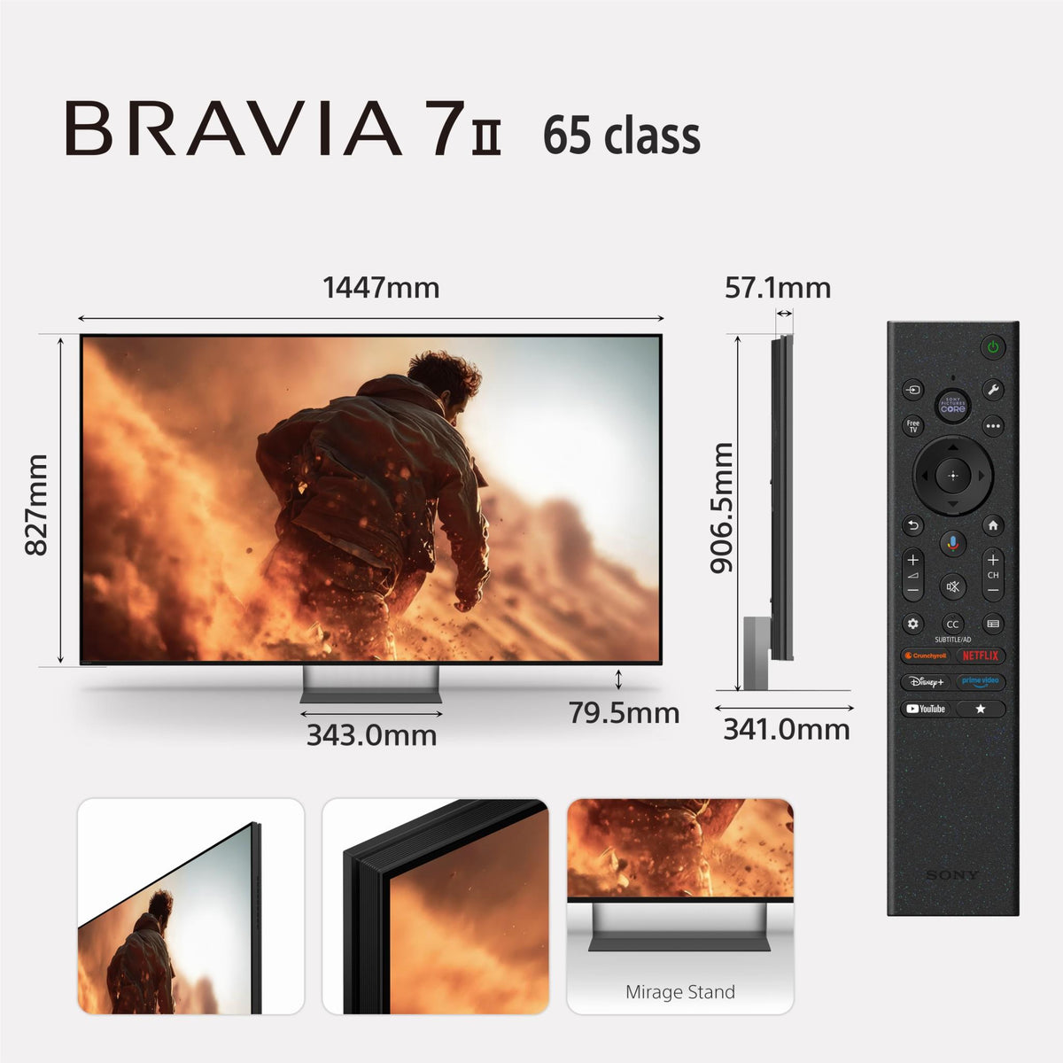 Sony 65" BRAVIA 7 II True RGB Mini-LED AI 4K Google TV [2026]