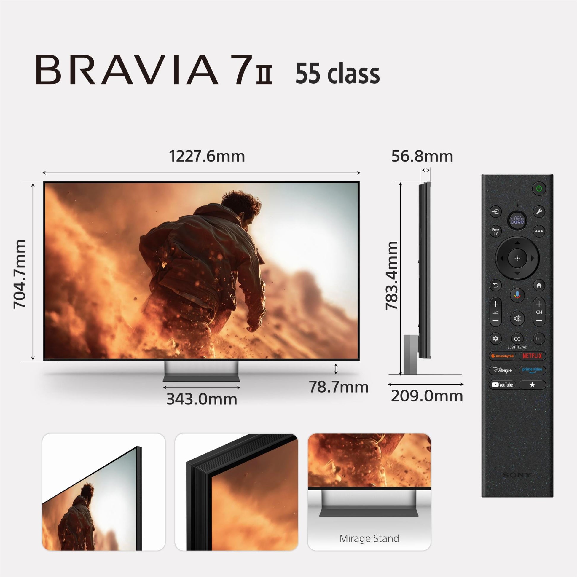 Sony 55" BRAVIA 7 II True RGB Mini-LED AI 4K Google TV [2026]
