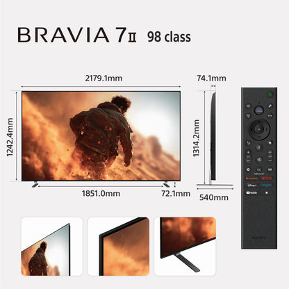 Sony 98" BRAVIA 7 II True RGB Mini-LED AI 4K Google TV [2026]
