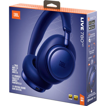 JBL Live 780NC Wireless Noise Cancelling Over-ear Headphones (Blue)