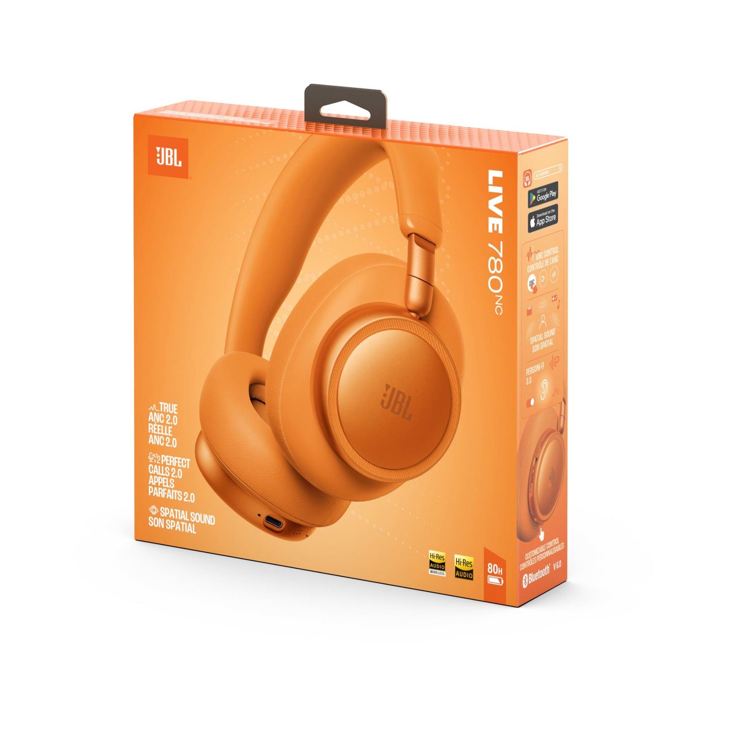 JBL Live 780NC Wireless Noise Cancelling Over-ear Headphones (Orange)