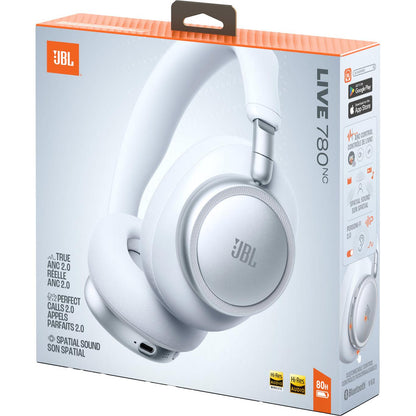 JBL Live 780NC Wireless Noise Cancelling Over-ear Headphones (White)