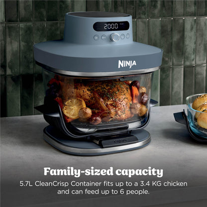 Ninja Crispi Pro 6-in-1 Countertop Glass Air Fryer (Cyberspace)