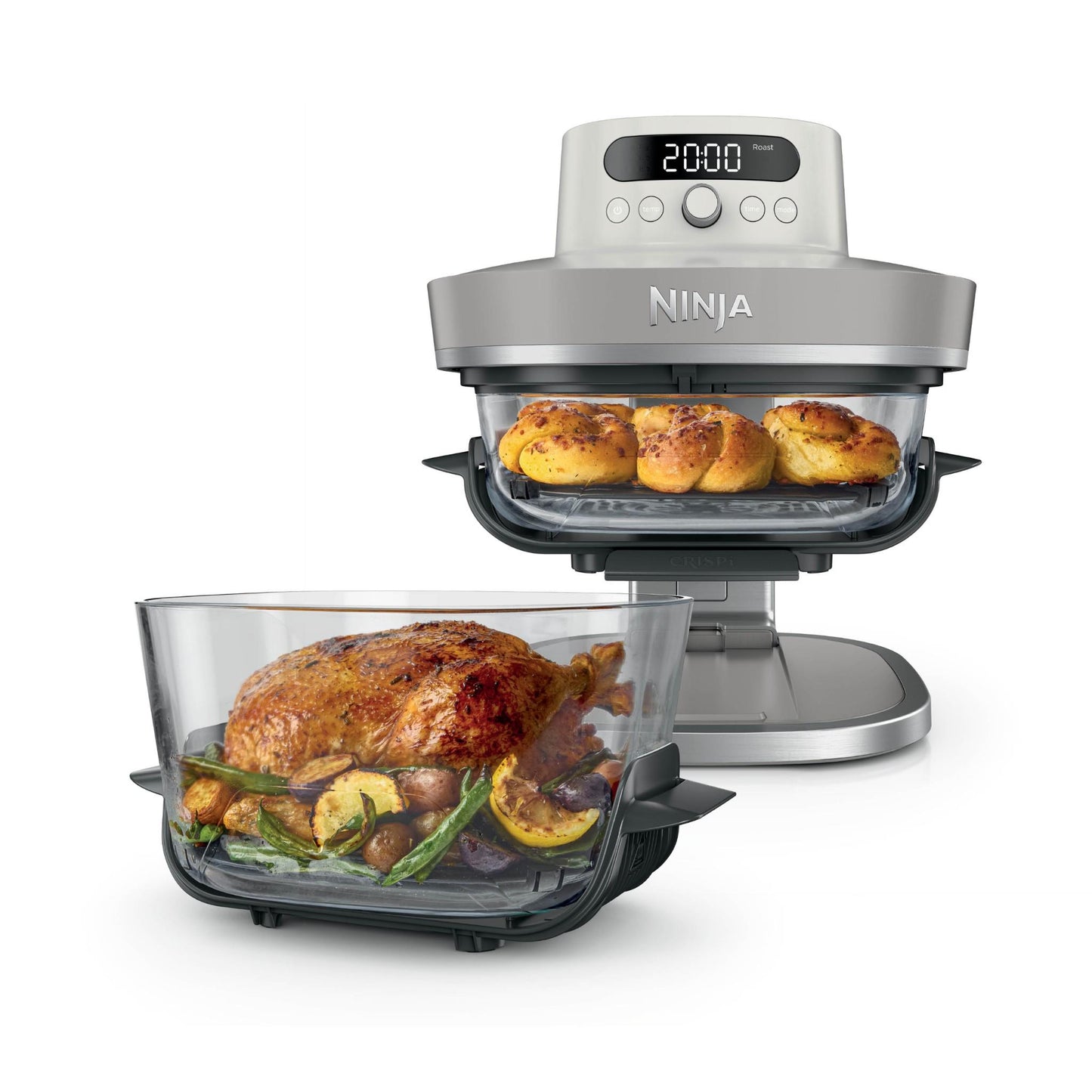 Ninja Crispi Pro 6-in-1 Countertop Glass Air Fryer (Bone)