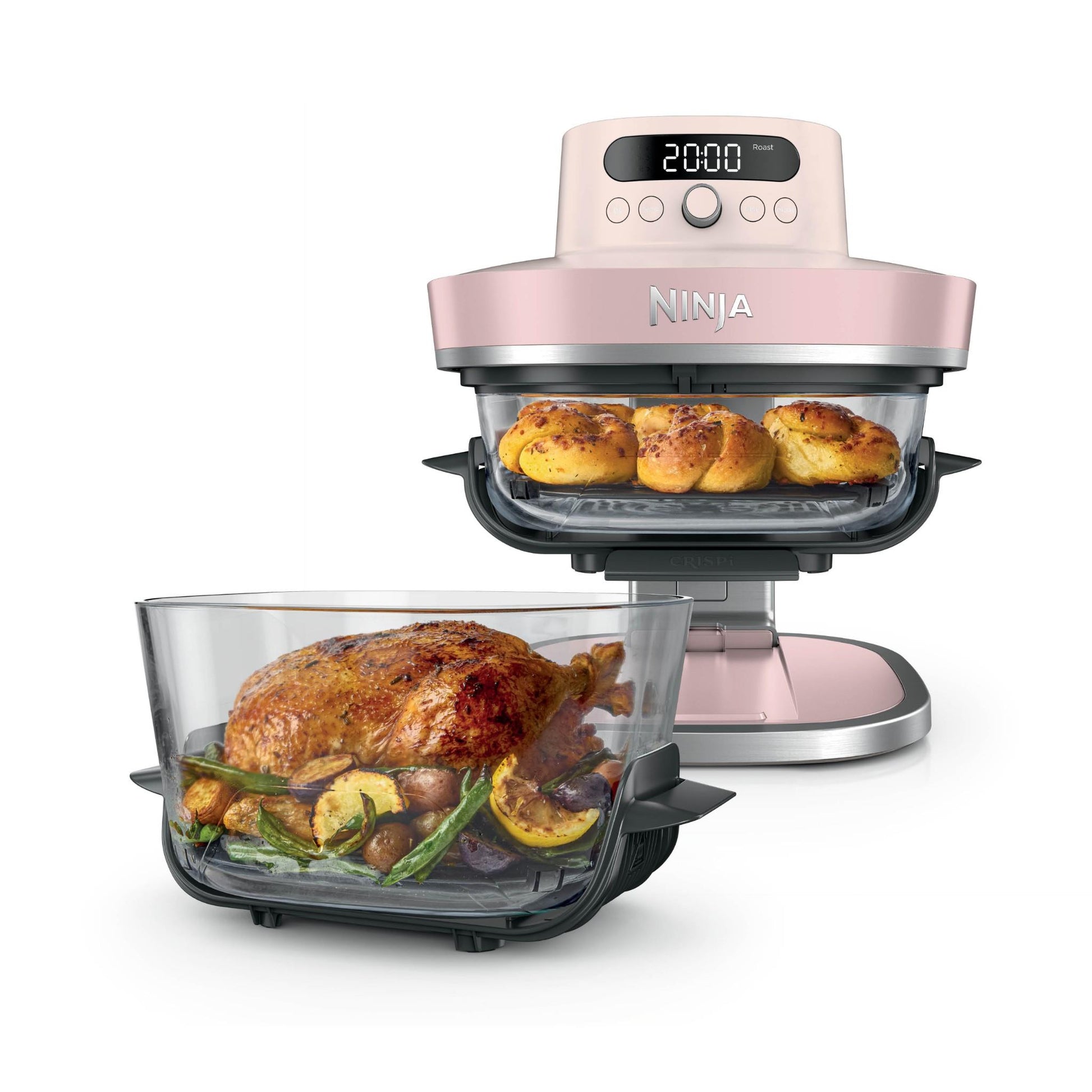Ninja Crispi Pro 6-in-1 Countertop Glass Air Fryer (Rose Quartz)