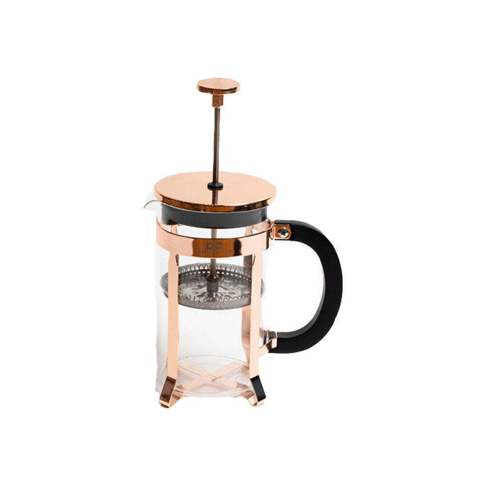 Coffee Culture Tea and French Glass Presser/Plunger with Handle 600mL Rose Gold