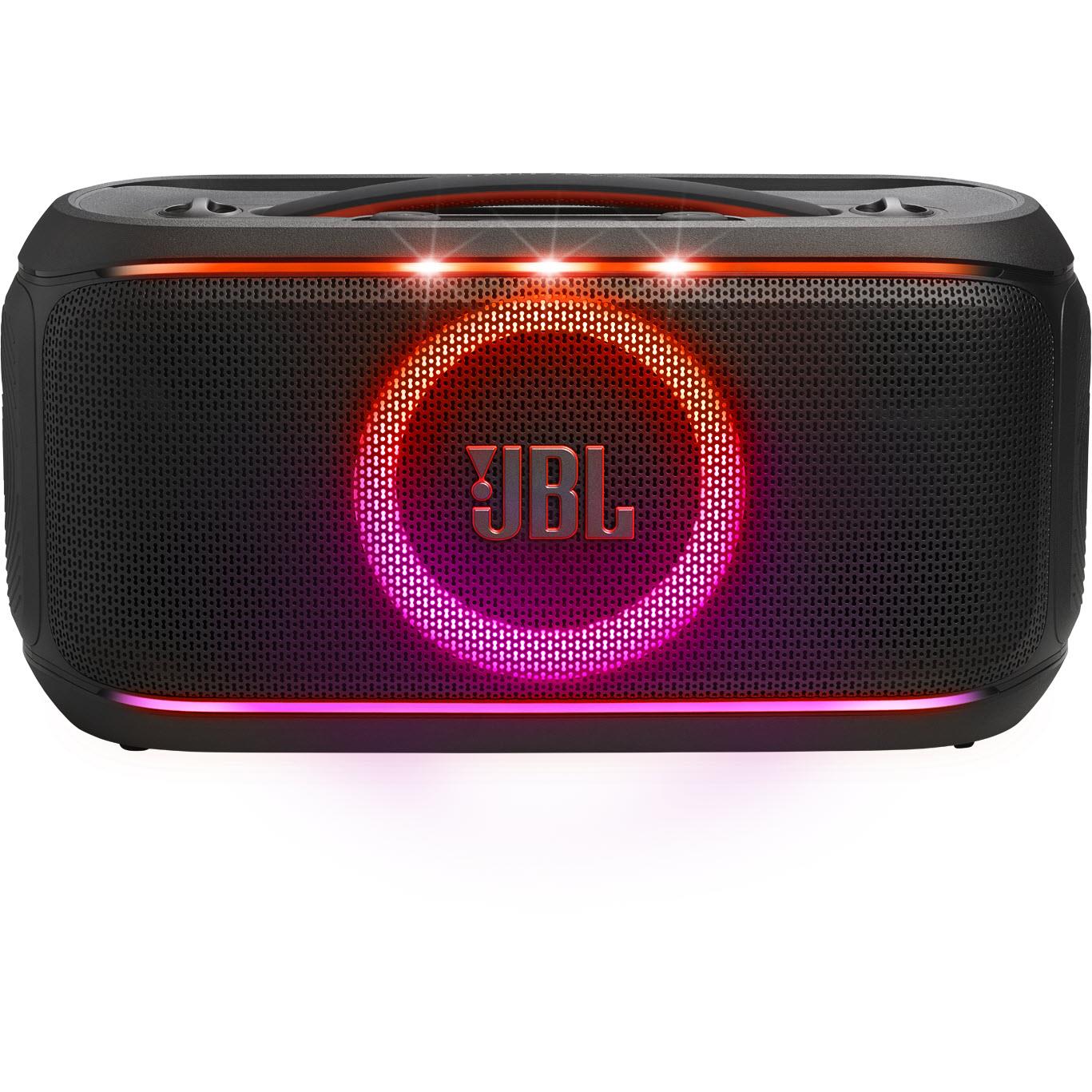 JBL PartyBox On The Go 2 Plus with EasySing AI Karaoke Mics (Black)