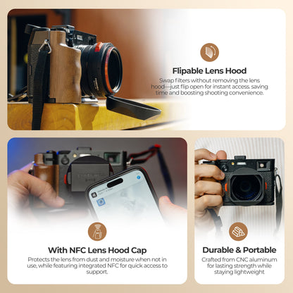 Freewell Real Lens Hood for Fuji X100 Series (Black)