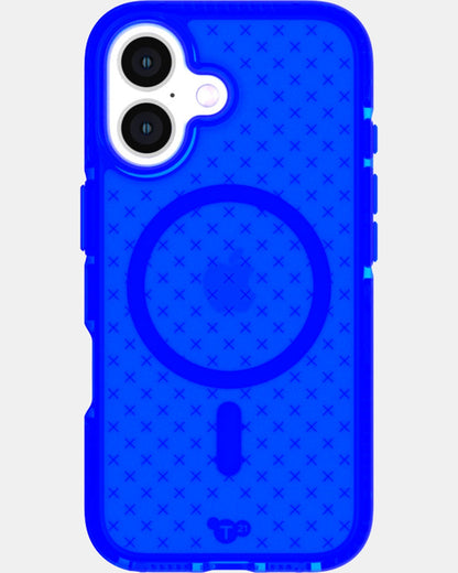 Tech21 EvoCheck Phone Case for iPhone 16  with MagSafe (Cobalt Blue)