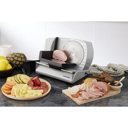 Morphy Richards 200W Electric Food Slicer 190mm Serrated Stainless Steel Blade