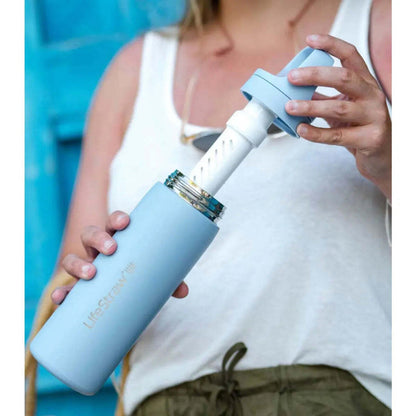 LifeStraw: Go 2.0 500ml Stainless Steel Water Filter Bottle Icelandic Blue