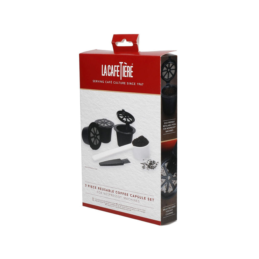 La Cafetiere 3-Pieces 11.5cm Reusable Coffee Pods for Nespresso Machines